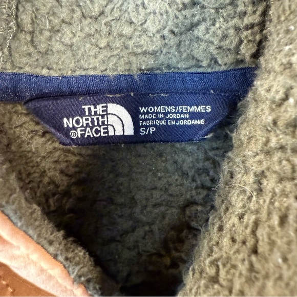 The North Face Olive Green Front Pocket Fleece 1/4 Zip Hoodie Women's Size Small - Picture 2 of 7